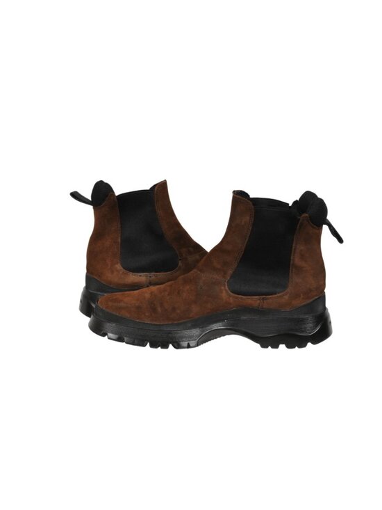 Prada Men Brixxen Chelsea Boots Size US 10.5 UK 9.5 Brown Suede Chunky Sole main image 15